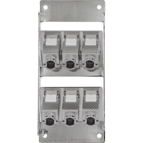 InLine® Verteilerkasten 6-Port Cat.6A Wand-/Hutschiene inkl. Keystone-Module