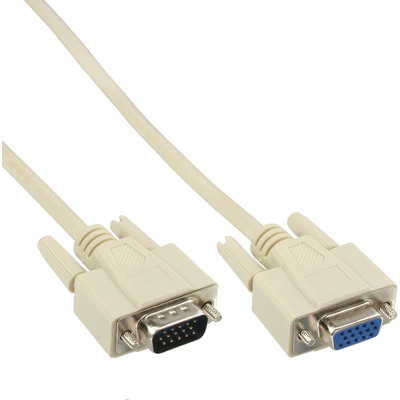 InLine® VGA Verlängerung, 15pol HD Stecker / Buchse, 2m InLine® VGA Verlängerung, 15pol HD Stecker / Buchse, 2m