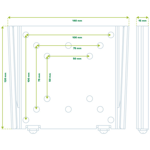 InLine® Wandhalterung für Displays, VESA 50x50-100x100, 13-27 Zoll, schwarz