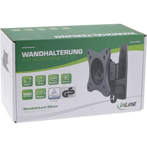 InLine® Wandhalterung, für Monitore bis 69cm (27), max. 15kg