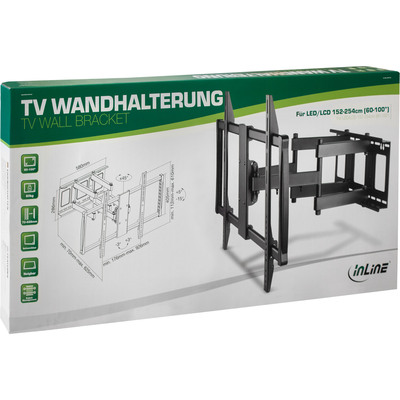 InLine® Wandhalterung, für TFT/LCD/LED/Plasma 152-254cm (60-100), max. 80kg