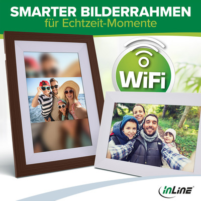 InLine® WiFi-Bilderrahmen WiFRAME 2, 10,1“ 1920x1200 16:10 IPS Touch, Frameo APP