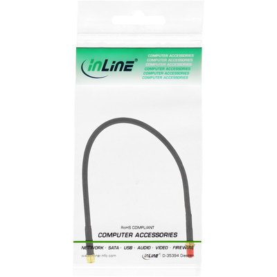 InLine® WLAN Kabel, R-SMA-Stecker auf R-SMA-Kupplung, 1m