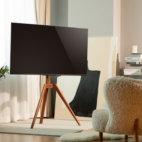 InLine® woodstand TV-Standfuß, Dreibein, für LED-TV 45-65 (114-165cm)