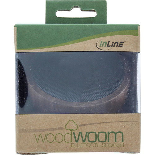 InLine® woodwoom (no Logo), Bulk, Walnuss-Holz Lautsprecher, 52mm