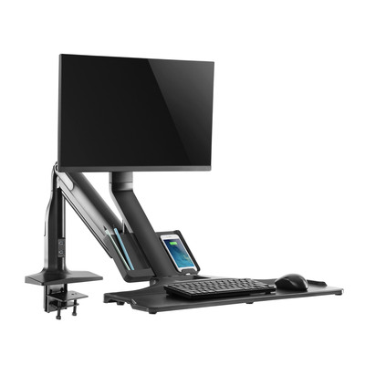 InLine® Workstation-Tischhalterung mit Lifter, beweglich, bis 81cm (32) / 9kg