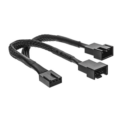 InLine Y-Kabel für Lüfter PWM, 4pol Molex  1 Stecker / 2 Buchse, 0,15m