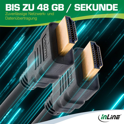 InLine® Zertifiziertes HDMI Kabel, Ultra High Speed HDMI, 8K4K, 3m