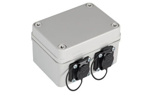 IP67 Gehäuse mit 2xRJ45 Ports,Cat.6A, 2xM16 Verschraubungen IP67 Gehäuse mit 2xRJ45 Ports,Cat.6A, 2xM16 Verschraubungen