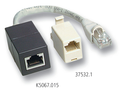 ISDN Adapter RJ45 Stecker / Buchse -- terminiert, 0,15 m