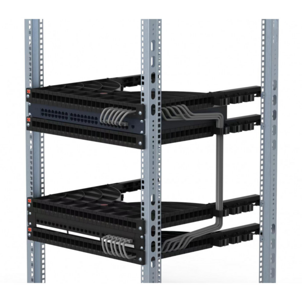 Kabelmanagementfach auf Rack 19