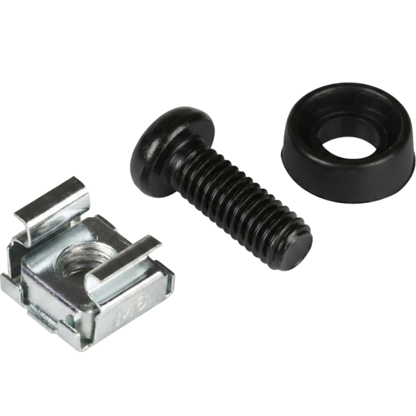 Käfigmuttern-Set 20 x M6, komplett,  -- schwarz