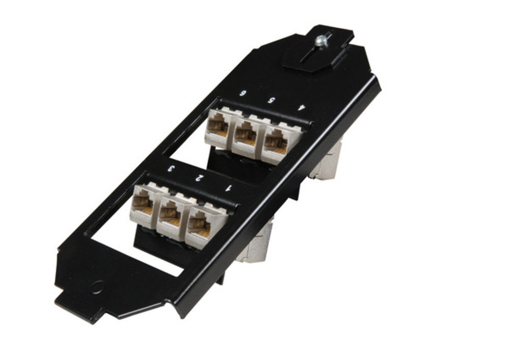Keystone + Adapter  Bodentankhalter 3-fach für 9 x Keystones,  - 1 VPE = 10 Stück Keystone + Adapter