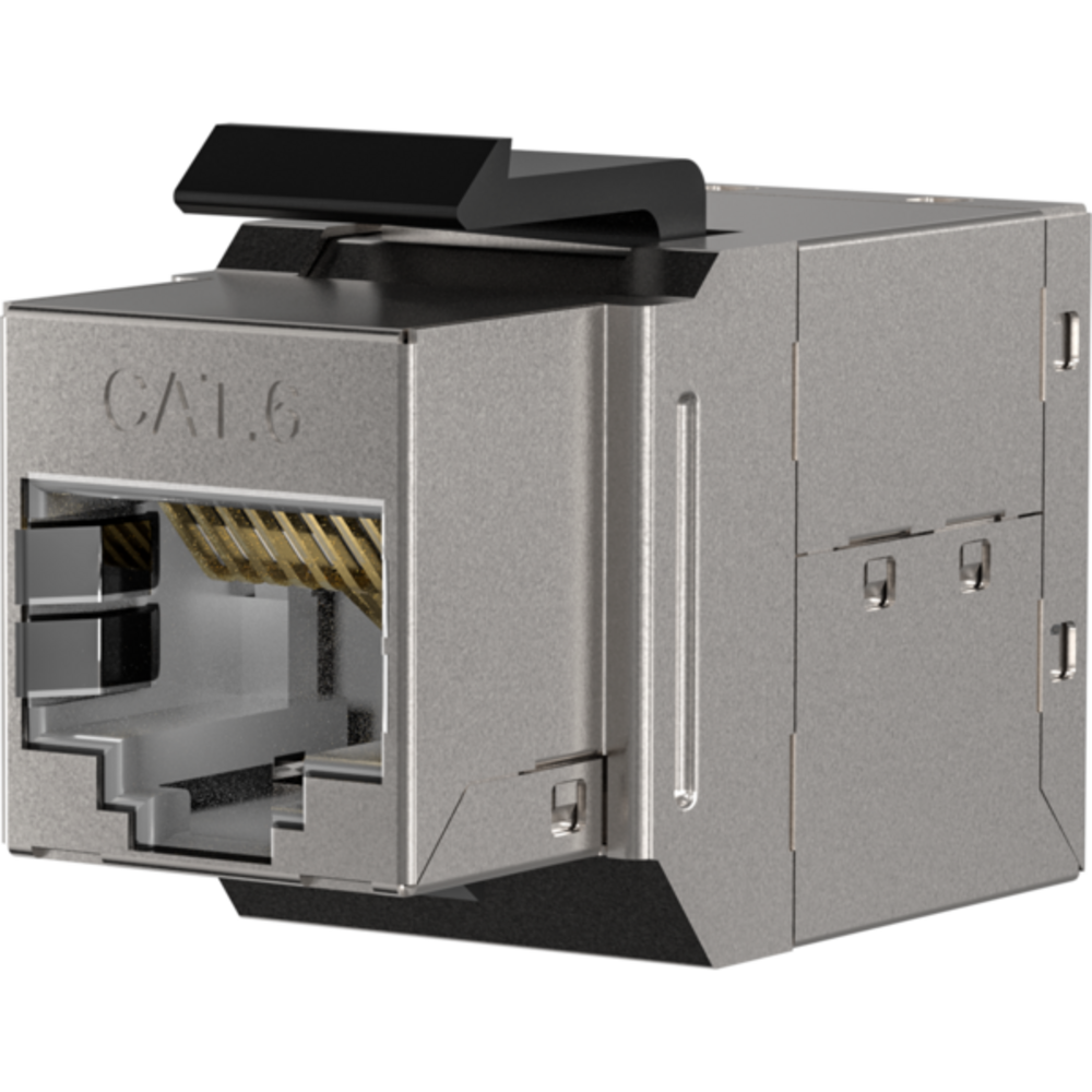 Keystone + Adapter  Keystone Einbauadapter RJ45 STP, Cat.6,  - 1 VPE = 50 Stück Keystone + Adapter