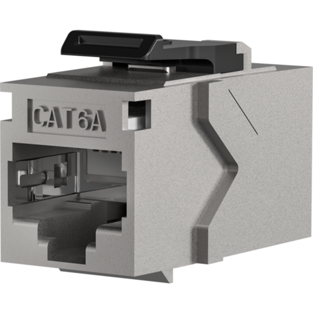 Keystone + Adapter  Keystone Einbauadapter RJ45 STP, Cat.6A,  - 1 VPE = 100 Stück Keystone + Adapter