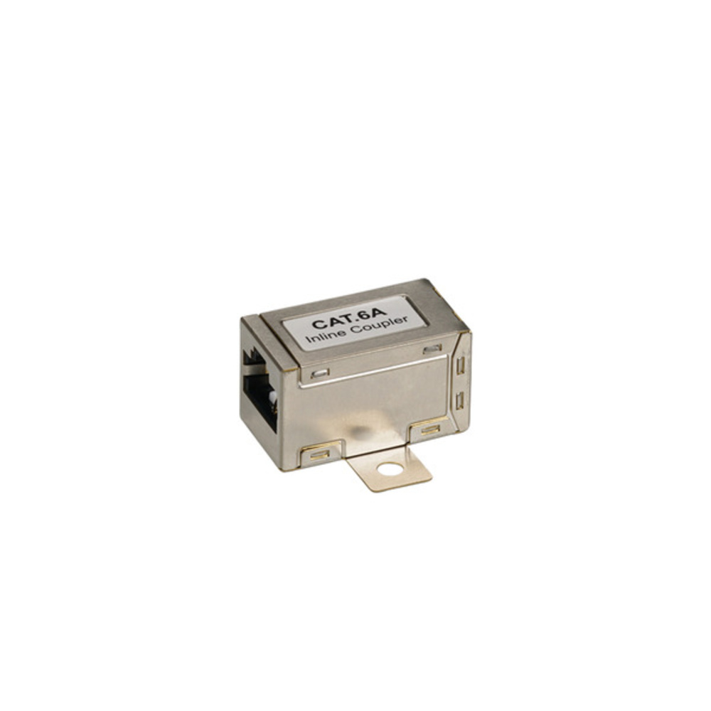 Keystone + Adapter  Modular-Adapter RJ45 STP, Cat.6A, ,mit, Flansch für Wandmontage - 1 VPE = 100 Stück Keystone + Adapter