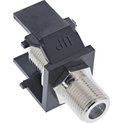 Keystone Einbauadapter F-Verbinder, schwarz Keystone Einbauadapter F-Verbinder, schwarz