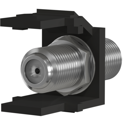 Keystone Einbauadapter F-Verbinder -- schwarz