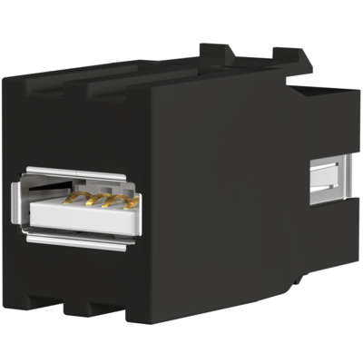 Keystone Einbauadapter USB2.0 A - A -- schwarz