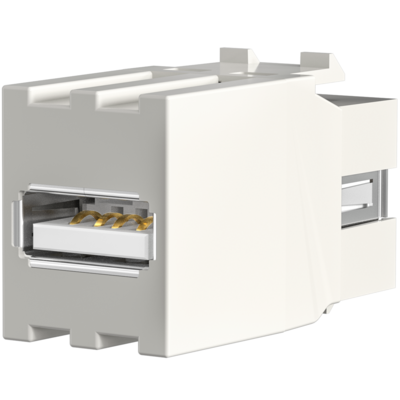 Keystone Einbauadapter USB2.0 A - A -- weiß