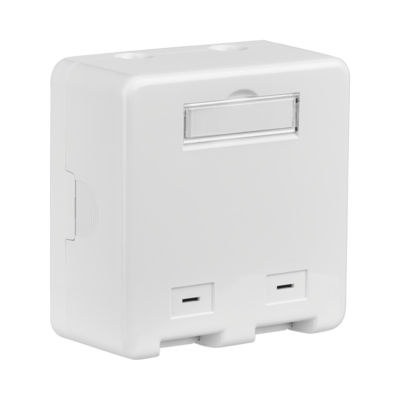 Keystone Verteilerbox Aufputz, 2-Port -- Staubschutz selbstschließend