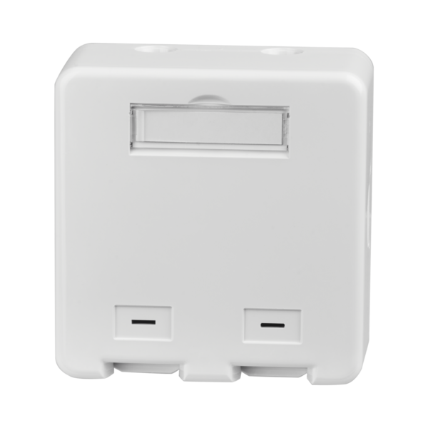 Keystone Verteilerbox Aufputz, 2-Port -- Staubschutz selbstschließend