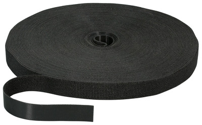 Klettband 20mm schwarz, 25m Rolle --