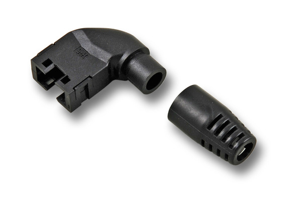 KnickschutztÃ¼lle Hirose 90Â° -- rechts/links, schwarz