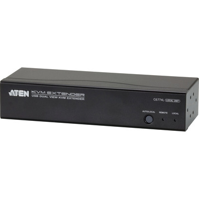Konsolen-Extender Aten CE774, USB, Dual View, Tastatur, Maus, Audio, RS232, bis 150m Konsolen-Extender Aten CE774, USB, Dual View, Tastatur, Maus, Audio, RS232, bis 150m