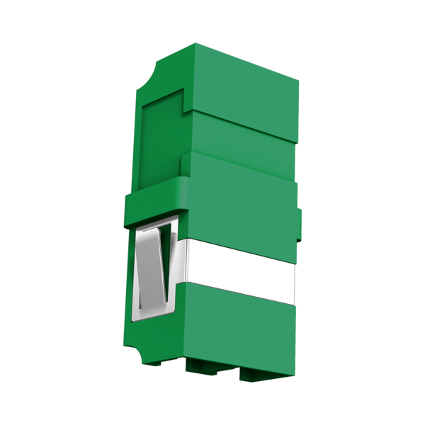 Kupplung LC/APC Duplex SM grün -- flanschlos