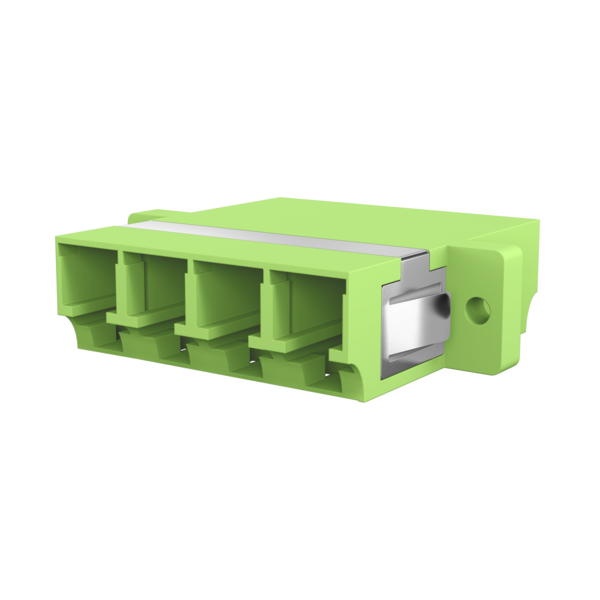 Kupplung LC Quad OM5 limettengrün Glasfaser Kupplungen