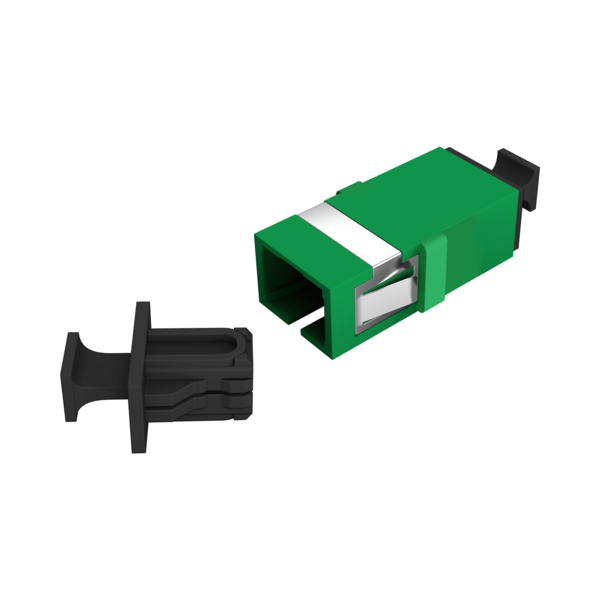 Kupplung SC/APC Simplex OS2 grün -- flanschlos