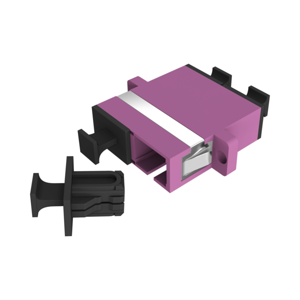 Kupplung SC Duplex OM4 erikaviolett --