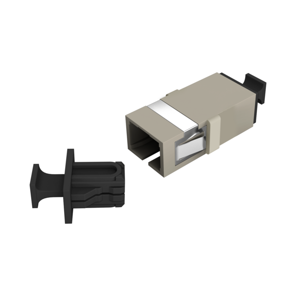 Kupplung SC Simplex OM1-2 beige -- flanschlos