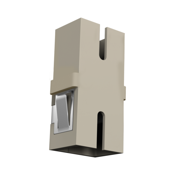 Kupplung SC Simplex OM1-2 beige -- flanschlos