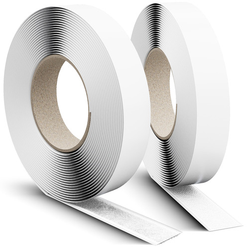 LABEL THE CABLE LTC Easy Tape Strap, Klettbandrolle selbstklebend 20mm, weiß, 8m