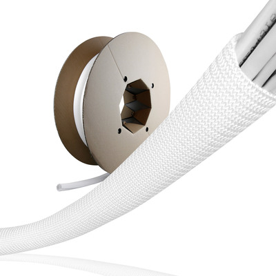 Label-The-Cable Tube, LTC PRO 5120, flexibler Kabelschlauch, 25mm/25m, weiß (Produktbild 1)