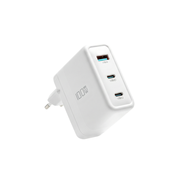 Ladegerät 100W 2xUSB-C + USB-A PD3.0 GaN QC3.0