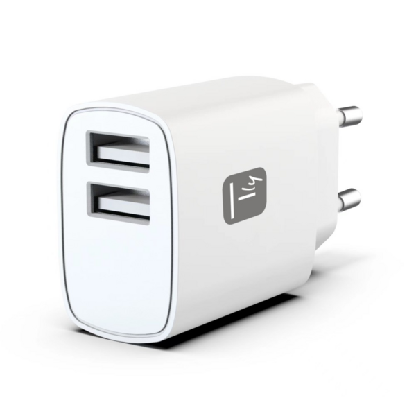 Ladegerät 2x USB-A 12W weiß --