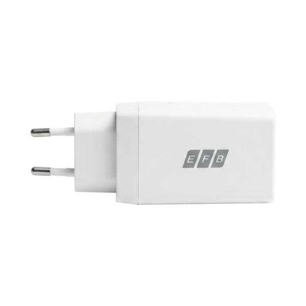 Ladegerät 65W 2xUSB-C + USB-A PD3.0 GaN QC3.0 -- Eingang:100-240V~1.5A 50/60Hz weiß