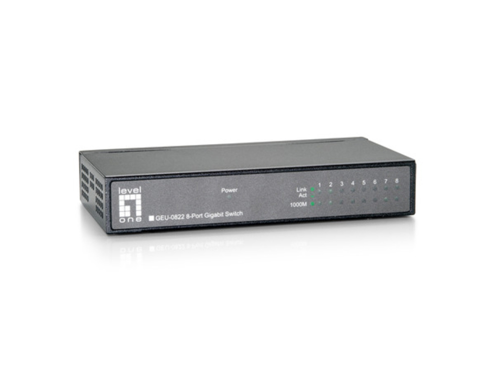 LAN Switch  8-Port Gigabit Ethernet Switch, 8 x, 10/100/1000Mbps, Metallgehäuse - 1 VPE = 30 Stück LAN Switch