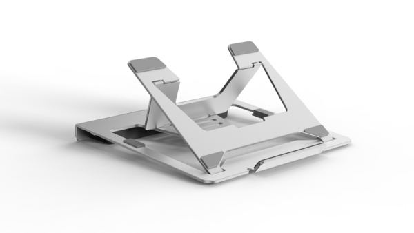 Laptopständer mit USB-C-Dockingstation 7in1, Alu,klappbar,2xHDMI/USB3.0/LAN