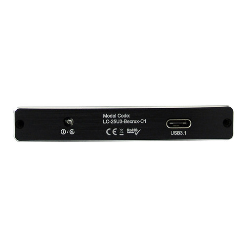 LC-Power LC-25U3-Becrux-C1, externes 2,5 USB 3.2-Gen.2-USB-C-Festplattengehäuse