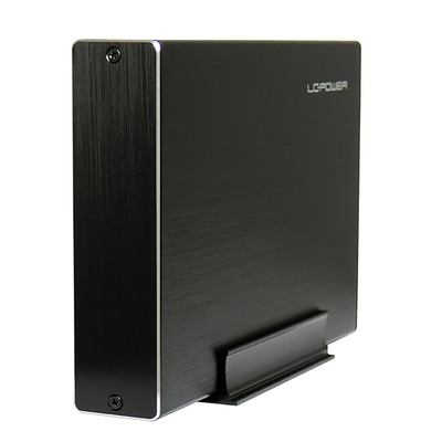 LC-Power LC-35U3-Becrux-C1, externes 3,5-SATA-Festplattengehäuse, USB-C, Alu, schwarz (Produktbild 1)