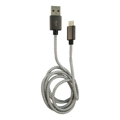 LC-Power LC-C-USB-Lightning-1M-1 (MFI) USB A zu Lightning Kabel, silber 1m