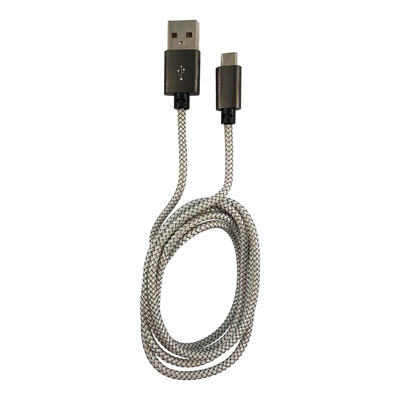 LC-Power LC-C-USB-MICRO-1M-1 USB A zu Micro-USB Kabel, silber, 1m (Produktbild 1)