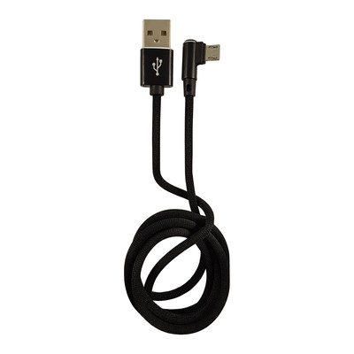 LC-Power LC-C-USB-MICRO-1M-2 USB A zu Micro-USB Kabel, schwarz, gewinkelt, 1m