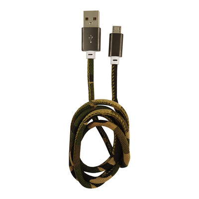 LC-Power LC-C-USB-MICRO-1M-5 USB A zu Micro-USB Kabel, Camouflage grün, 1m (Produktbild 1)