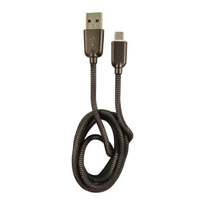 LC-Power LC-C-USB-MICRO-1M-6 USB A zu Micro-USB Kabel, Metall schwarz, 1m (Produktbild 1)