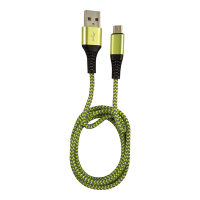 LC-Power LC-C-USB-MICRO-1M-7 USB A zu Micro-USB Kabel, grün/grau, 1m (Produktbild 1)